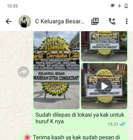 Pengiriman Papan Bunga Duka Pajang