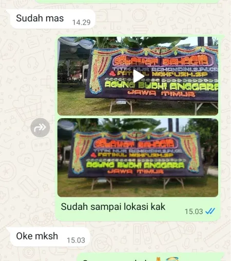 Pengiriman Papan Bunga Pajang
